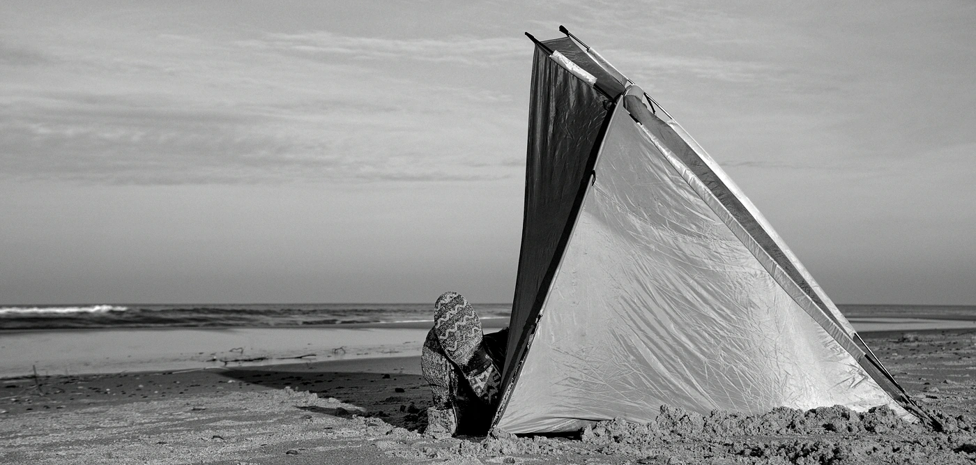namiot na plaży