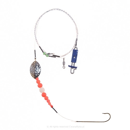 Zestaw na flądry fluorescencyjny z błystką Platessa Fluo Clip Olympic Arenic A