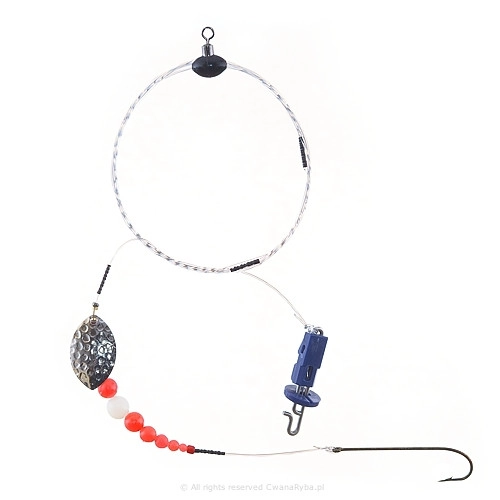 Zestaw na flądry fluorescencyjny z błystką Platessa Fluo Clip Olympic Arenic C