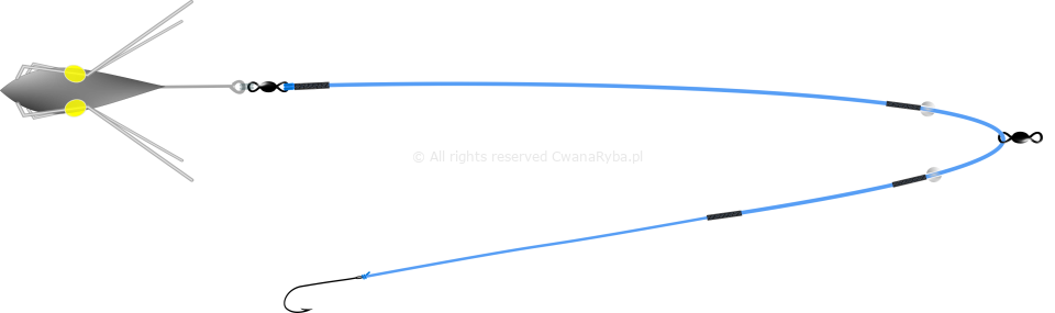 Schemat zestawu na flądry Platessa Mini C