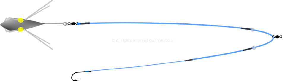 Schemat zestawu do surfcastingu Abramis C