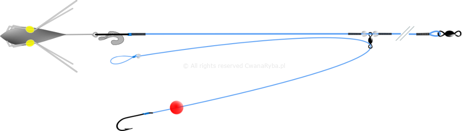 Schemat zestawu do łowienia belon Belona Clip Pancake Up A