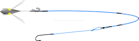Schemat budowy zestawu do surfcastingu Callarias Clip B