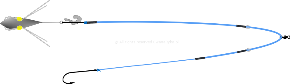 Schemat zestawu do łowienia dorszy Callarias Clip C