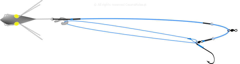 Schemat zestawu do łowienia dorszy Callarias Clip Revers B