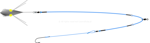 Schemat budowy zestawu do surfcastingu Platessa B