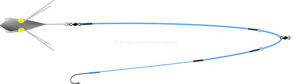 Schemat zestawu na flądry Platessa C