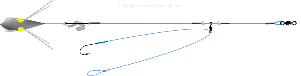 Schemat zestawu na flądry Platessa Clip Pancake A