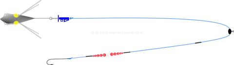 Schemat budowy zestawu do surfcastingu Platessa Fluo Clip Arenic C