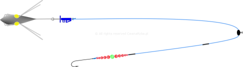 Schemat budowy zestawu do surfcastingu Platessa Fluo Clip C
