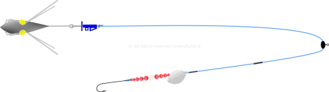 Schemat budowy zestawu do surfcastingu Platessa Fluo Clip Olympic C