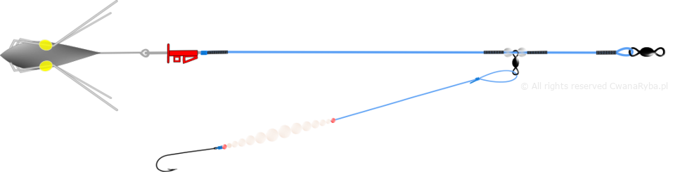 Schemat zestawu luminescencyjnego na flądry Platessa Lumi Clip A