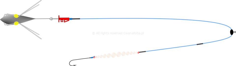 Schemat zestawu luminescencyjnego na flądry Platessa Lumi Clip C