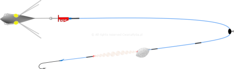 Schemat budowy zestawu do surfcastingu Platessa Lumi Clip Olympic Arenic C