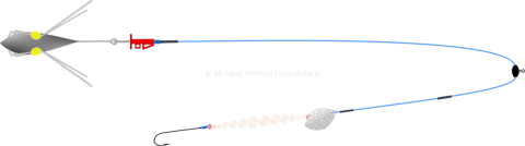 Schemat budowy zestawu do surfcastingu Platessa Lumi Clip Olympic C