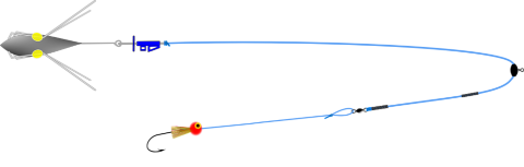Schemat budowy zestawu do surfcastingu Salmo Clip Up B